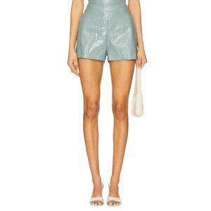 Nookie Shiloh Shorts in Blue Small New Womens Vegan Faux Leather